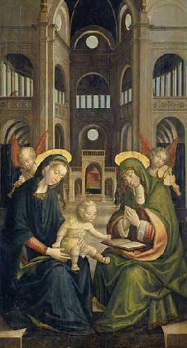 Defendente Ferrari The Virgin and Child with St. Anne Norge oil painting art